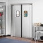 Regency Double Aluminum Swinging Traffic Door with 9