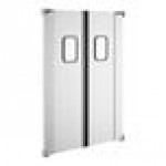 Regency Double Aluminum Swinging Traffic Door with 9