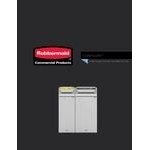 Rubbermaid® 1961629 Configure 33 Gallon Stenni Gray 1 Stream Mixed Recycling Indoor Rectangular Recycling Bin
