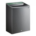 Rubbermaid® 1961629 Configure 33 Gallon Stenni Gray 1 Stream Mixed Recycling Indoor Rectangular Recycling Bin