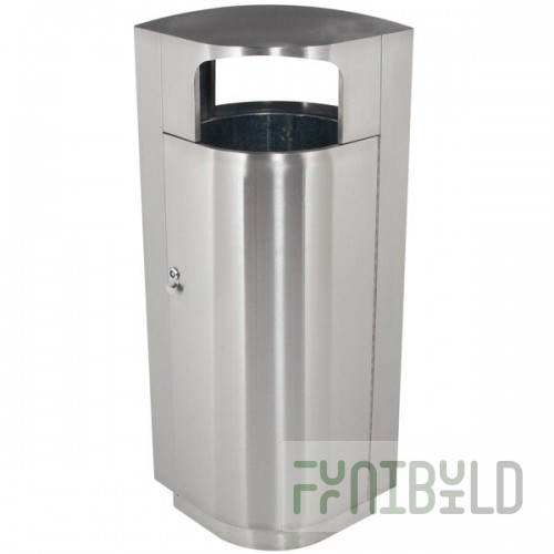 Commercial Zone 782029 Leafview 20 Gallon Oval Stainless Steel Trash Can