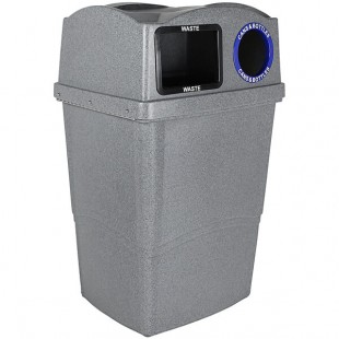 Busch Systems Wave 101469 40 Gallon 40 Gallon LDPE Two Stream Decorative Cans & Bottles / Waste Receptacle Busch Systems Wave 101469 40 Gallon 40 Gallon LDPE Two Stream Decorative Cans & Bottles / Waste Receptacle