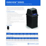 Commercial Zone 72740199 ArchTec Parkview 25 Gallon Black Rectangular Trash / Recycling Receptacle with Decals Commercial Zone 72740199 ArchTec Parkview 25 Gallon Black Rectangular Trash / Recycling Receptacle with Decals
