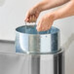 Lancaster Table & Seating 33 Gallon Stainless Steel Decorative Indoor Three-Stream Trash Can Lancaster Table & Seating 33 Gallon Stainless Steel Decorative Indoor Three-Stream Trash Can