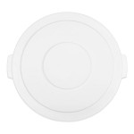 Carlisle 84104502 Bronco 44 Gallon White Flat Round Trash Can Lid Carlisle 84104502 Bronco 44 Gallon White Flat Round Trash Can Lid