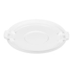 Carlisle 84104502 Bronco 44 Gallon White Flat Round Trash Can Lid Carlisle 84104502 Bronco 44 Gallon White Flat Round Trash Can Lid