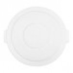 Carlisle 84104502 Bronco 44 Gallon White Flat Round Trash Can Lid Carlisle 84104502 Bronco 44 Gallon White Flat Round Trash Can Lid