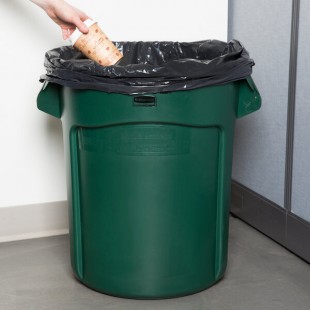 Rubbermaid® FG262000DGRN BRUTE 20 Gallon Green Round Trash Can