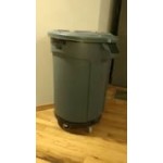 Rubbermaid® BRUTE 55 Gallon Black Executive Round Trash Can with Lid and Dolly Rubbermaid® BRUTE 55 Gallon Black Executive Round Trash Can with Lid and Dolly