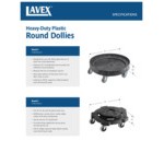 Lavex 550 lb. Gray Heavy-Duty 30 and 55 Gallon Drum / Trash Can Dolly
