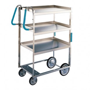 Lakeside 5925 Stainless Steel Three Shelf Ergo-One System Utility Cart - 41 3/8 Lakeside 5925 Stainless Steel Three Shelf Ergo-One System Utility Cart - 41 3/8