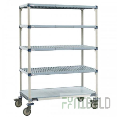Metro 5Q337EG3 MetroMax Q Cart with Solid Bottom MetroMax i Shelf and Polyurethane Casters - 18