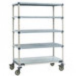 Metro 5Q337EG3 MetroMax Q Cart with Solid Bottom MetroMax i Shelf and Polyurethane Casters - 18 Metro 5Q337EG3 MetroMax Q Cart with Solid Bottom MetroMax i Shelf and Polyurethane Casters - 18
