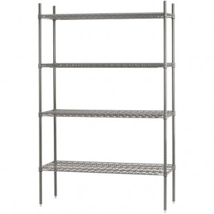 Advance Tabco ECC-2448 4-Shelf NSF Chrome Wire Shelving Combo - 24