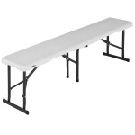 Lifetime 80503 Pearl 5' Bi-Fold Bench with Gray Powder Coated Steel Frame Lifetime 80503 Pearl 5' Bi-Fold Bench with Gray Powder Coated Steel Frame