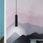 Canarm Carver Matte Black Modern Pendant Light - 120V, 50W