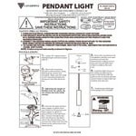 Canarm Carver Matte Black Modern Pendant Light - 120V, 50W