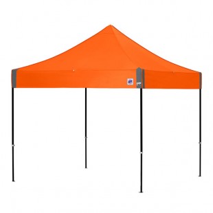E-Z Up EC3STL10KFBKTSO Eclipse Instant Shelter 10' x 10' Steel Orange Canopy with Black Frame