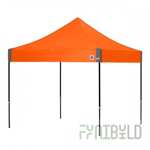 E-Z Up EC3STL10KFBKTSO Eclipse Instant Shelter 10' x 10' Steel Orange Canopy with Black Frame