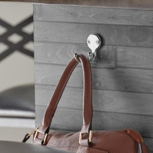 Lancaster Table & Seating Double Chrome Bar Purse Hook Lancaster Table & Seating Double Chrome Bar Purse Hook