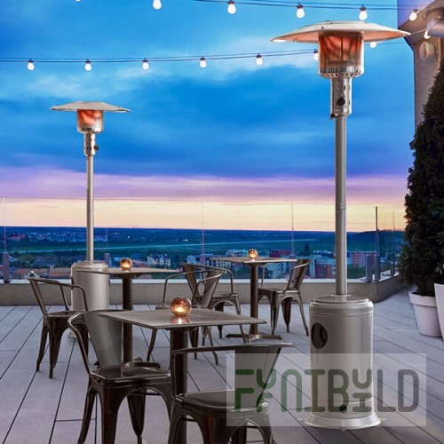 Backyard Pro Courtyard Series PH1STL Steel Portable Propane Outdoor Patio Heater - 47,000 BTU