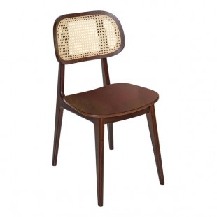 BFM Seating Emma Dark Walnut Side Chair with Cane Back and Veneer Wood Seat BFM Seating Emma Dark Walnut Side Chair with Cane Back and Veneer Wood Seat