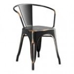 Lancaster Table & Seating Alloy Distressed Nickel Gray Outdoor Arm Chair