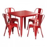 Lancaster Table & Seating Alloy Distressed Nickel Gray Outdoor Arm Chair