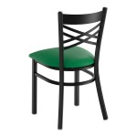 Lancaster Table & Seating Black Finish Cross Back Chair with 2 1/2