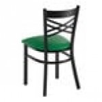 Lancaster Table & Seating Black Finish Cross Back Chair with 2 1/2