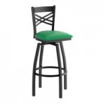 Lancaster Table & Seating Black Finish Cross Back Chair with 2 1/2