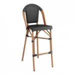 Lancaster Table & Seating Bistro Black Teslin Outdoor Arm Chair Lancaster Table & Seating Bistro Black Teslin Outdoor Arm Chair