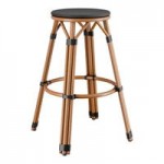 Lancaster Table & Seating Bistro Black Teslin Outdoor Arm Chair Lancaster Table & Seating Bistro Black Teslin Outdoor Arm Chair