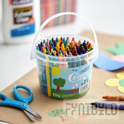 Choice 100-Count Bulk School Crayon Bucket