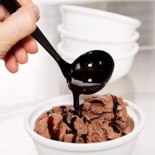 Fineline Platter Pleasers 3306-BK 2 oz. Black Polystyrene Disposable Ladle - 3/Pack