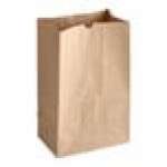 Choice Heavy Duty 20 lb. Shorty Extra Heavy-Duty Natural Kraft Paper Bag - 400/Case