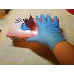 Noble Powder-Free Disposable Exam Grade Nitrile 4.5 Mil Thick Textured Gloves - Large - 100/Box Noble Powder-Free Disposable Exam Grade Nitrile 4.5 Mil Thick Textured Gloves - Large - 100/Box