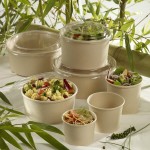 Solia 3 oz. Natural Bamboo Fiber Dessert / Tasting Cup with PLA Lamination - 1,000/Case