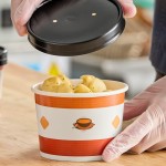 Choice 12 oz. Double Poly-Coated Paper Soup / Hot Food Cup with Black Vented Paper Lid - 250/Case
