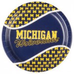 Creative Converting 331400 University of Michigan 2-Ply 1/4 Fold Luncheon Napkin - 240/Case