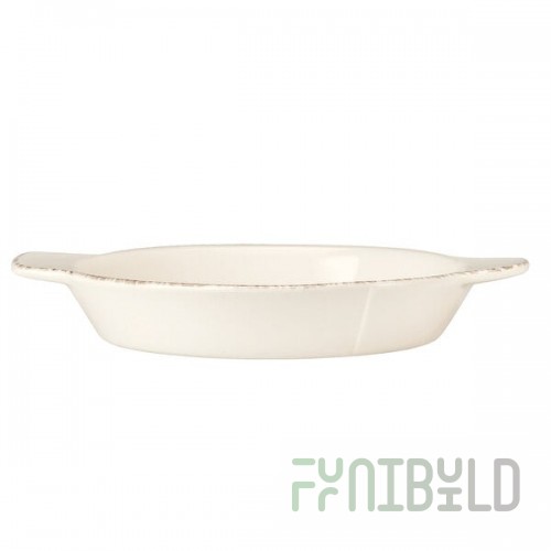 Libbey Farmhouse 13 oz. Round Cream Porcelain Skillet - Sample