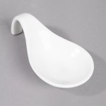 10 Strawberry Street WTR-4TAPASPOON Whittier 1 oz. White Porcelain Tapas Spoon - 36/Case