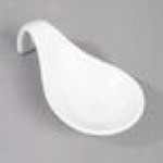 10 Strawberry Street WTR-4TAPASPOON Whittier 1 oz. White Porcelain Tapas Spoon - 36/Case