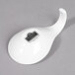 10 Strawberry Street WTR-4TAPASPOON Whittier 1 oz. White Porcelain Tapas Spoon - 36/Case