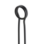 American Metalcraft SRBNB1 Black Half Round Wrought Iron Birdnest Condiment Caddy with Card Holder - 8
