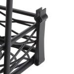 American Metalcraft SRBNB1 Black Half Round Wrought Iron Birdnest Condiment Caddy with Card Holder - 8