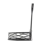 American Metalcraft SRBNB1 Black Half Round Wrought Iron Birdnest Condiment Caddy with Card Holder - 8