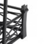 American Metalcraft SRBNB1 Black Half Round Wrought Iron Birdnest Condiment Caddy with Card Holder - 8