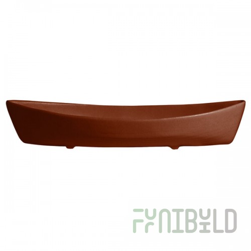 G.E.T. Enterprises BT031-MOD-CH Bugambilia 6.9 Qt. Smooth MOD Finish Chocolate Resin-Coated Aluminum Deep Boat