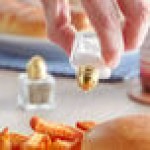 Choice 0.5 oz. Mini Salt and Pepper Shaker with Gold Top - 12/Pack
